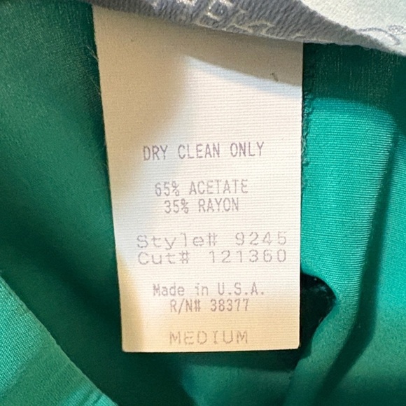 Vintage Made in the USA Motherhood Green Maternity Top with Black Accents Medium - Picture 8 of 11